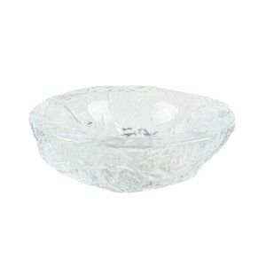 Kosta Boda Textured Glass Platter, Swedish Art Glass, 1960s