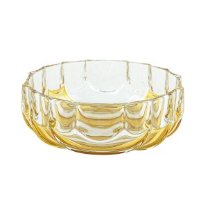 Pressed glass platter by Walther-Glas, geometric pattern, Germany, 1970s