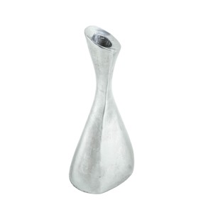 Sculptural aluminum candlestick in organic modern style, Europe, 1970s