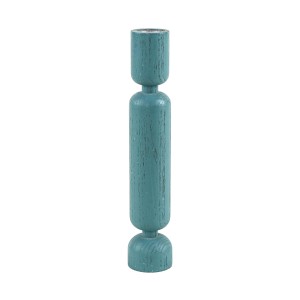 Wooden candlestick by Normann Copenhagen with geometric base, Danish design, 1970s