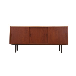 Teak Sideboard by Westergaards Møbelfabrik with Sliding Doors, Danish Design 1970s