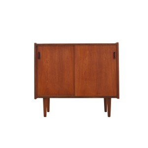 Danish Teak Cabinet with Sliding Doors, Mid-Century Modern, 1970s