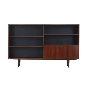 Danish rosewood veneered bookcase with bar cabinet, Vemb Møbelfabrik, 1970s