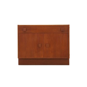 Danish Veneered Cabinet with Drawer and Drop-Down Door, 1960s