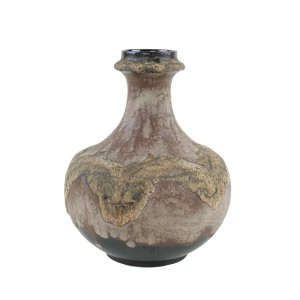 West German Ceramic Vase with Fat Lava Glaze, 1970s