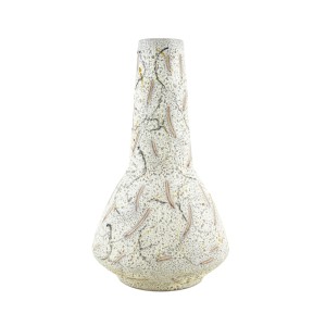 Large ceramic vase with textured glaze, Danish studio pottery, 1970s
