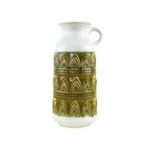 Ceramic floor vase with relief pattern, West Germany, 1970s