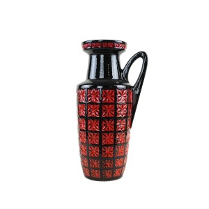 Fat Lava ceramic vase with relief texture, West German pottery, 1970s