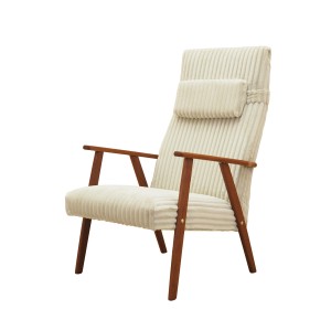 Danish teak lounge chair with new velour upholstery, 1960s