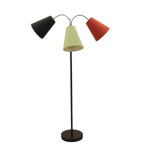 Danish Floor Lamp with Three Adjustable Arms, Metal Construction, 2000s