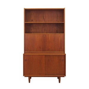 Teak Bookcase with Bar Cabinet and Secretary, Dammand & Rasmussen, Denmark, 1960s