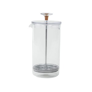 Guzzini French Press in Orange Plastic and Heat-Resistant Glass, Italy, 1970s