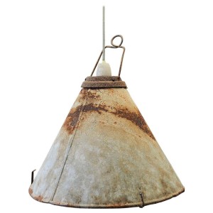 Metal lamp, industrial style, 1950s