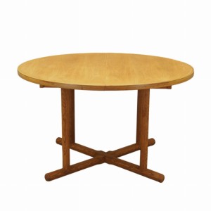 Ash round table, Danish design, 1960s, production: Denmark