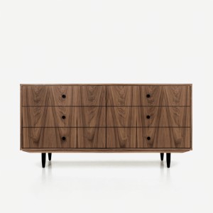 Walnut sideboard O-S13 six drawers