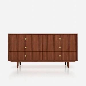 Sideboard stained teak T-S13 six drawers