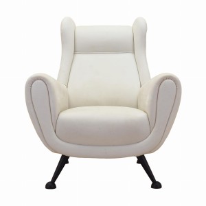 White armchair, Italian design, 1980s, production: Italy