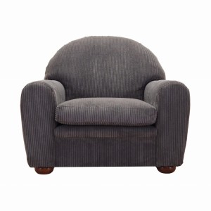 Grey velour armchair, Italian design, 1980s, production: Italy